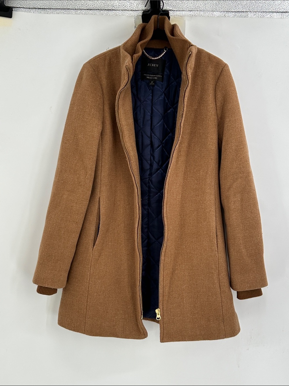 J.Crew Lodge Coat in Italian Stadium Cloth Wool Size 4 Tall - Picture 3 of 8